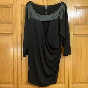 Torrid Black Rouched Mini Dress/Tunic size 4X NWT